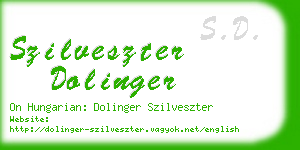 szilveszter dolinger business card